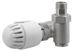 ECO COMBI zwestaw przyłączeniowy termostatyczny PRAWY, nikiel/biały