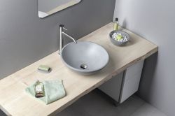 FORMIGO umywalka kompozytowa O 41 cm, szary