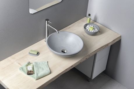Przejdź do produktu FORMIGO umywalka betonowa, średnica 41 cm, szary