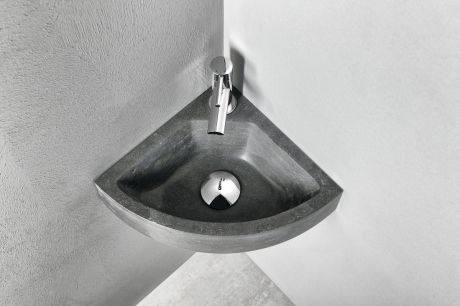 Przejdź do produktu BLOK umywalka kamienna, narożna 30x30cm, antracyt