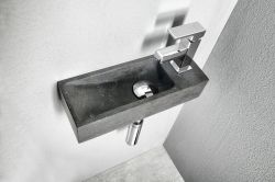 BLOK umywalka kamienna 38x8x14 cm, czarny Anthrazit