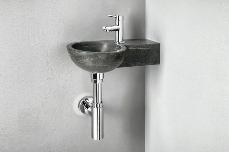 Przejdź do produktu BLOK umywalka kamienna 40x23cm, antracyt