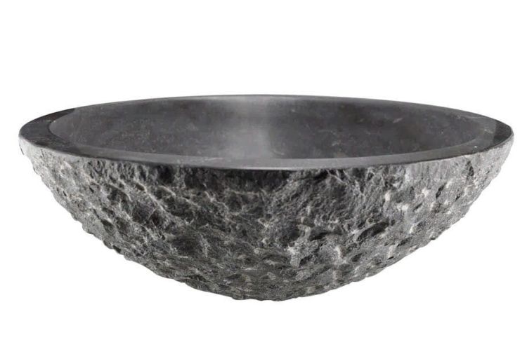 BLOK umywalka kamienna 42x14 cm, czarny Anthrazit