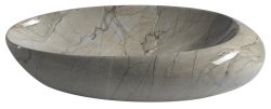 DALMA umywalka ceramiczna 68x44x16,5 cm, grigio