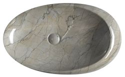 DALMA umywalka ceramiczna 68x44x16,5 cm, grigio