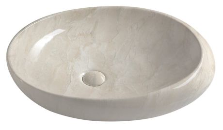 Przejdź do produktu DALMA umywalka ceramiczna nablatowa, 68x44cm, marfil