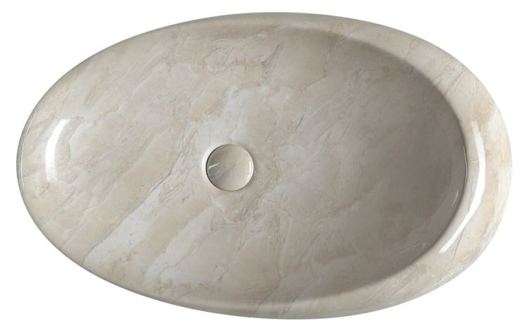 DALMA umywalka ceramiczna 68x44x16,5 cm, marfil
