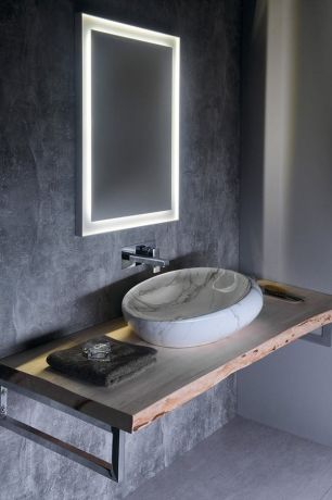 Przejdź do produktu DALMA umywalka ceramiczna nablatowa, 68x44cm, carrara