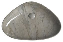 DALMA umywalka ceramiczna 58,5x39x14 cm, grigio