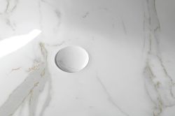 DALMA umywalka ceramiczna 58,5x39x14 cm, carrara