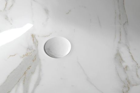 Przejdź do produktu DALMA umywalka ceramiczna nablatowa, 58,5x39cm, carrara