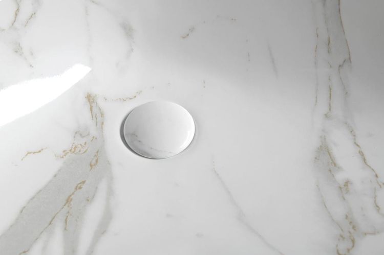 DALMA umywalka ceramiczna 58,5x39x14 cm, carrara
