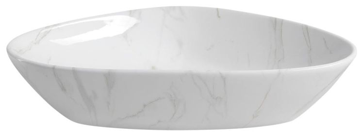 DALMA umywalka ceramiczna 58,5x39x14 cm, carrara