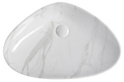 DALMA umywalka ceramiczna 58,5x39x14 cm, carrara
