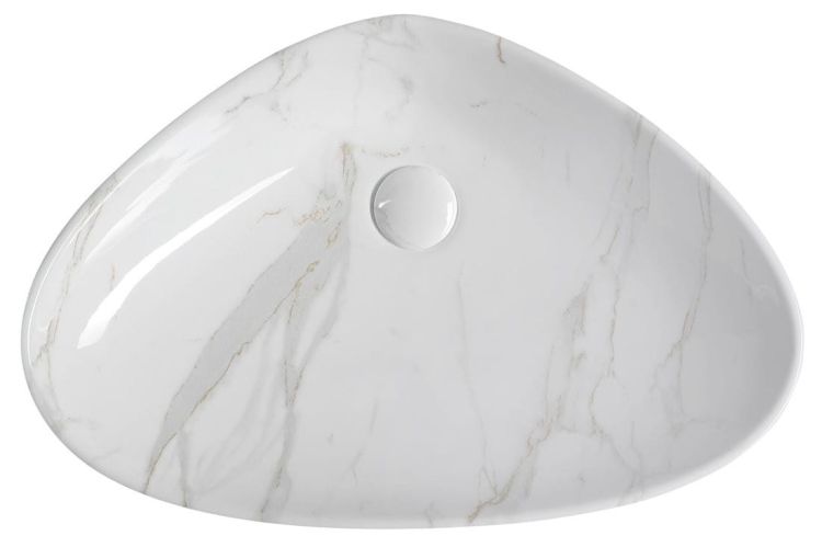 DALMA umywalka ceramiczna 58,5x39x14 cm, carrara