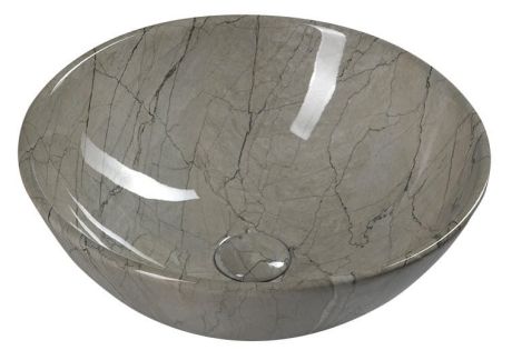 Przejdź do produktu DALMA umywalka ceramiczna nablatowa, srednica 42cm, grigio