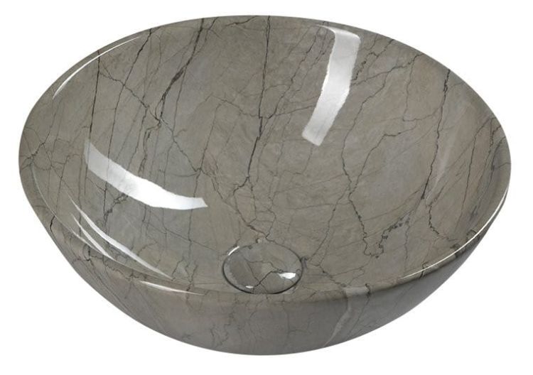 DALMA umywalka ceramiczna 42x42x16,5 cm, grigio