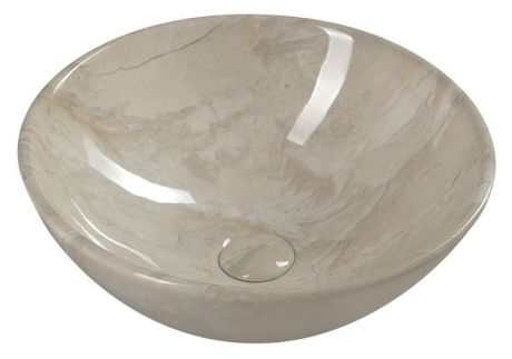Przejdź do produktu DALMA umywalka ceramiczna nablatowa, średnica 42cm, marfil