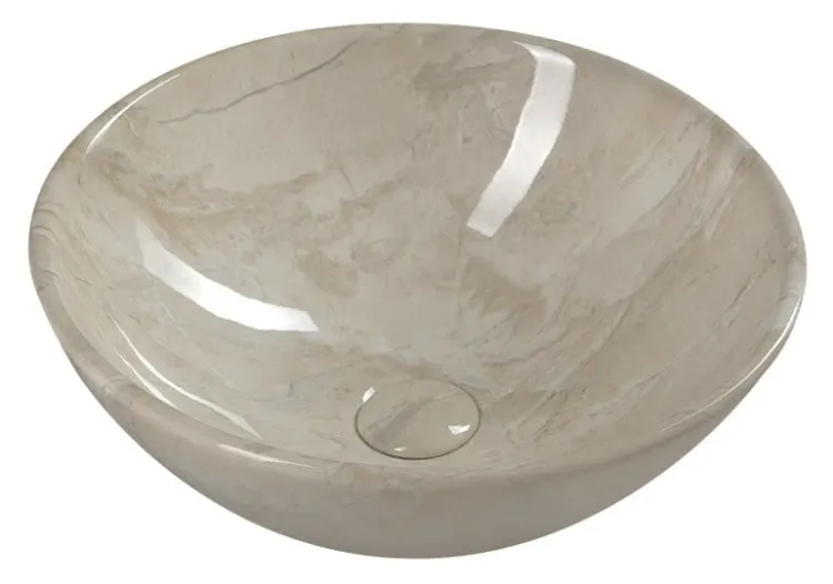 DALMA umywalka ceramiczna 42x42x16,5 cm, marfil