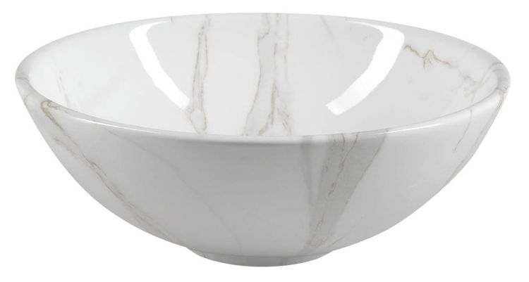 DALMA umywalka ceramiczna 42x42x16,5 cm, carrara