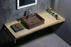 FORMIGO umywalka betonowa, 47,5x13x36,5 cm, ceglana