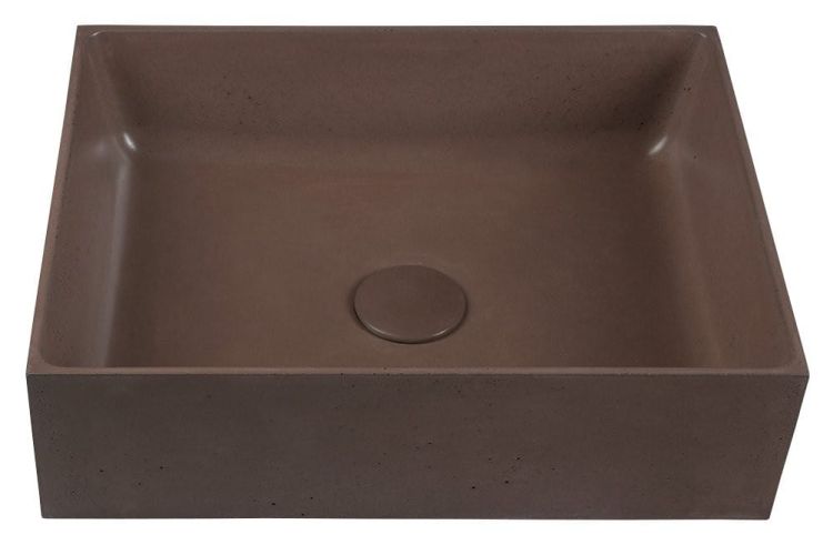 FORMIGO umywalka betonowa, 47,5x13x36,5 cm, ceglana