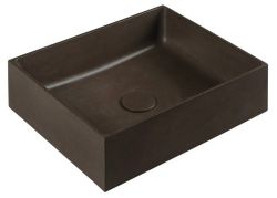 FORMIGO umywalka betonowa, 47,5x13x36,5 cm, ciemny brąz