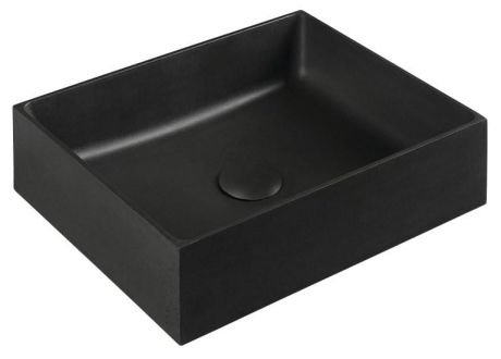 Przejdź do produktu FORMIGO umywalka betonowa nablatowa z odpływem, 47,5x36,5cm, antracyt