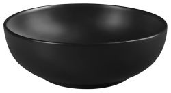 RONDANE umywalka ceramiczna nablatowa, średnica 40x13,5 cm, czarny matowy