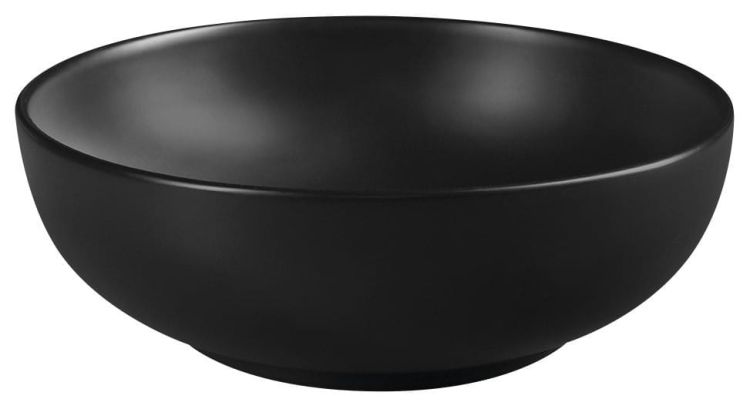 RONDANE umywalka ceramiczna nablatowa, średnica 40x13,5 cm, czarny matowy