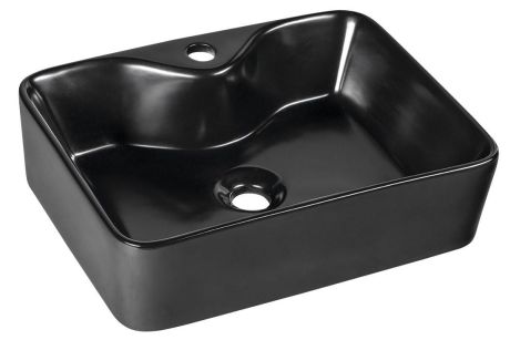 Przejdź do produktu BALENA umywalka ceramiczna nablatowa 48x37cm, czarny mat