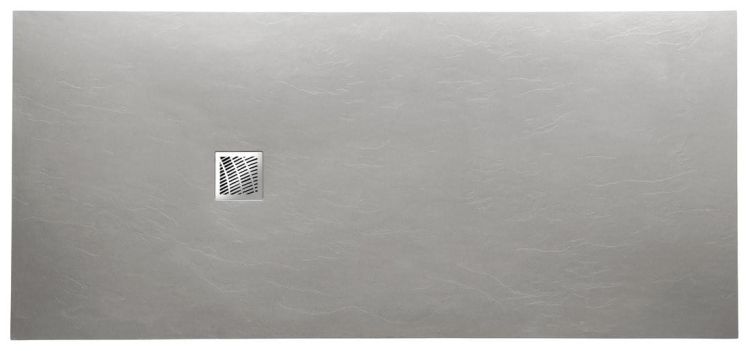 MITIA brodzik prysznicowy kompozytowy, prostokąt, 160x90x3 cm, szary