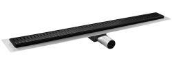 MANUS BLACK nierdzewny odpływ liniowy z rusztem ONDA, 1250x130x55 mm