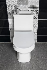 HYGIE kompakt WC z umywalką i deską WC , tylny/dolny odpływ
