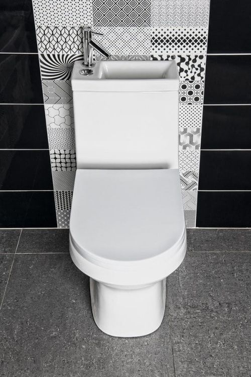 HYGIE kompakt WC z umywalką i deską WC , tylny/dolny odpływ