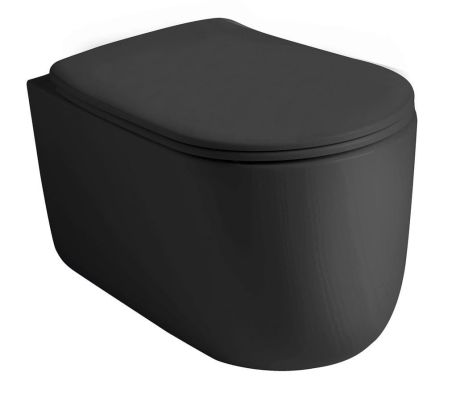 Przejdź do produktu NOLITA deska WC, SLIM, Soft Close, czarny mat