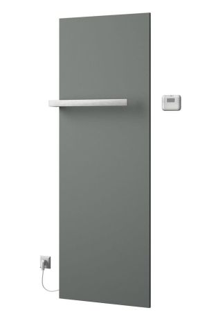Przejdź do produktu ELION grzejnik elektryczny z termostatem 606x1765 mm, 900 W, srebrny metalik