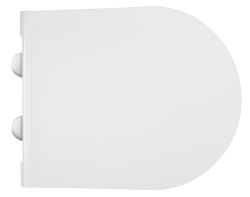 AVVA Slim deska WC wolnoopadająca, biała/chrom