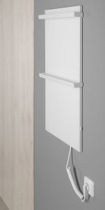 ELMIS Elektryczna suszarka na ręczniki 400x800mm, 100W,biała matowa