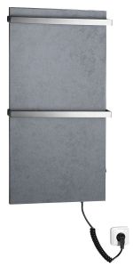 ELMIS Elektryczna suszarka na ręczniki 400x800mm, 100W, antracyt