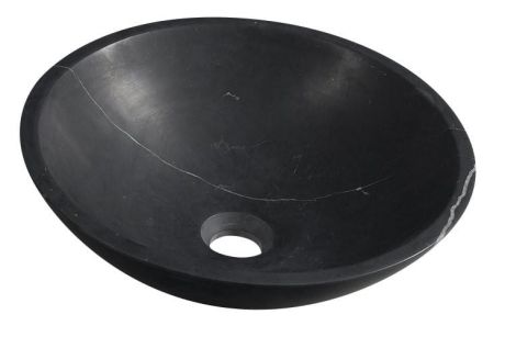 Przejdź do produktu BLOK umywalka kamienna nablatowa średnica 40cm, czarny Marquin mat