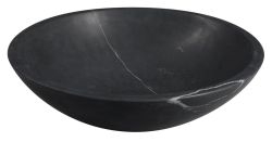 BLOK umywalka kamienna, średnica 40cm, czarny Marquin, matowy