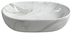 DALMA umywalka ceramiczna 59x42x14 cm, carrara