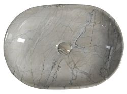 DALMA umywalka ceramiczna 59x42x14 cm, grigio