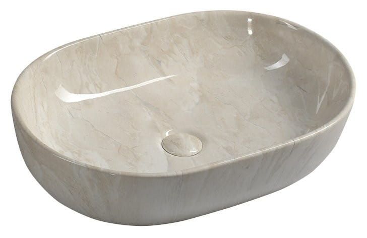 DALMA umywalka ceramiczna 59x42x14 cm, marfil
