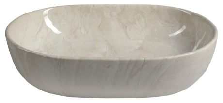 Przejdź do produktu DALMA umywalka ceramiczna nablatowa, 59x42cm, marfil