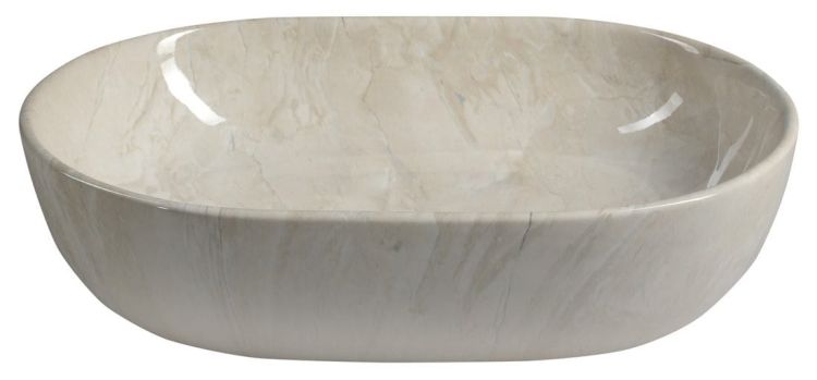 DALMA umywalka ceramiczna 59x42x14 cm, marfil