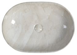 DALMA umywalka ceramiczna 59x42x14 cm, marfil