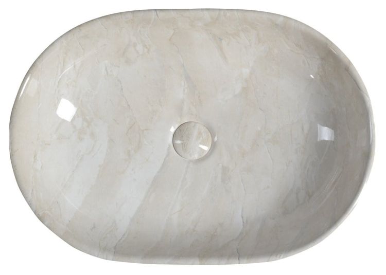 DALMA umywalka ceramiczna 59x42x14 cm, marfil