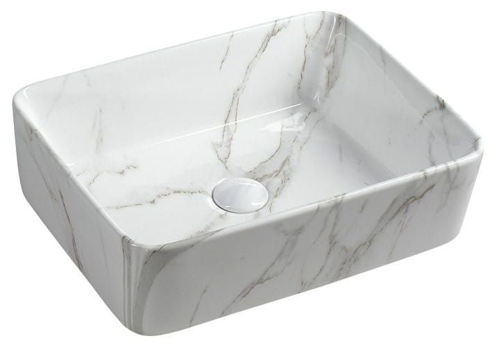DALMA umywalka ceramiczna 48x38x13 cm, carrara